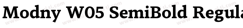 Modny W05 SemiBold Regular字体转换